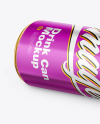 Glossy Metallic Drink Can Mockup