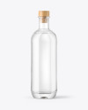 Clear Glass Vodka Bottle Mockup