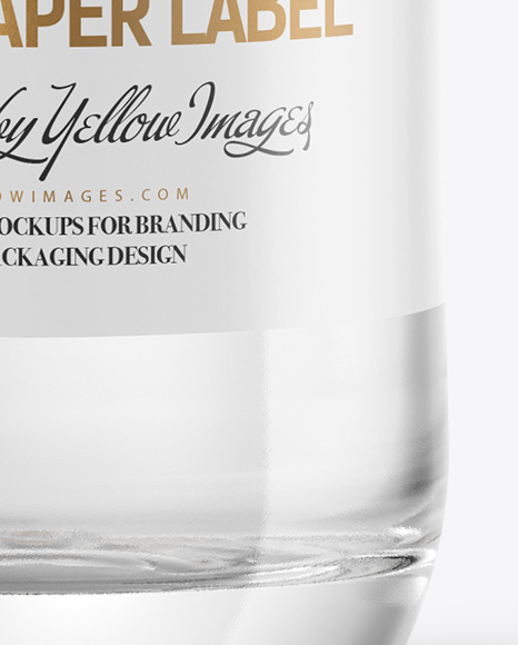 Clear Glass Vodka Bottle Mockup