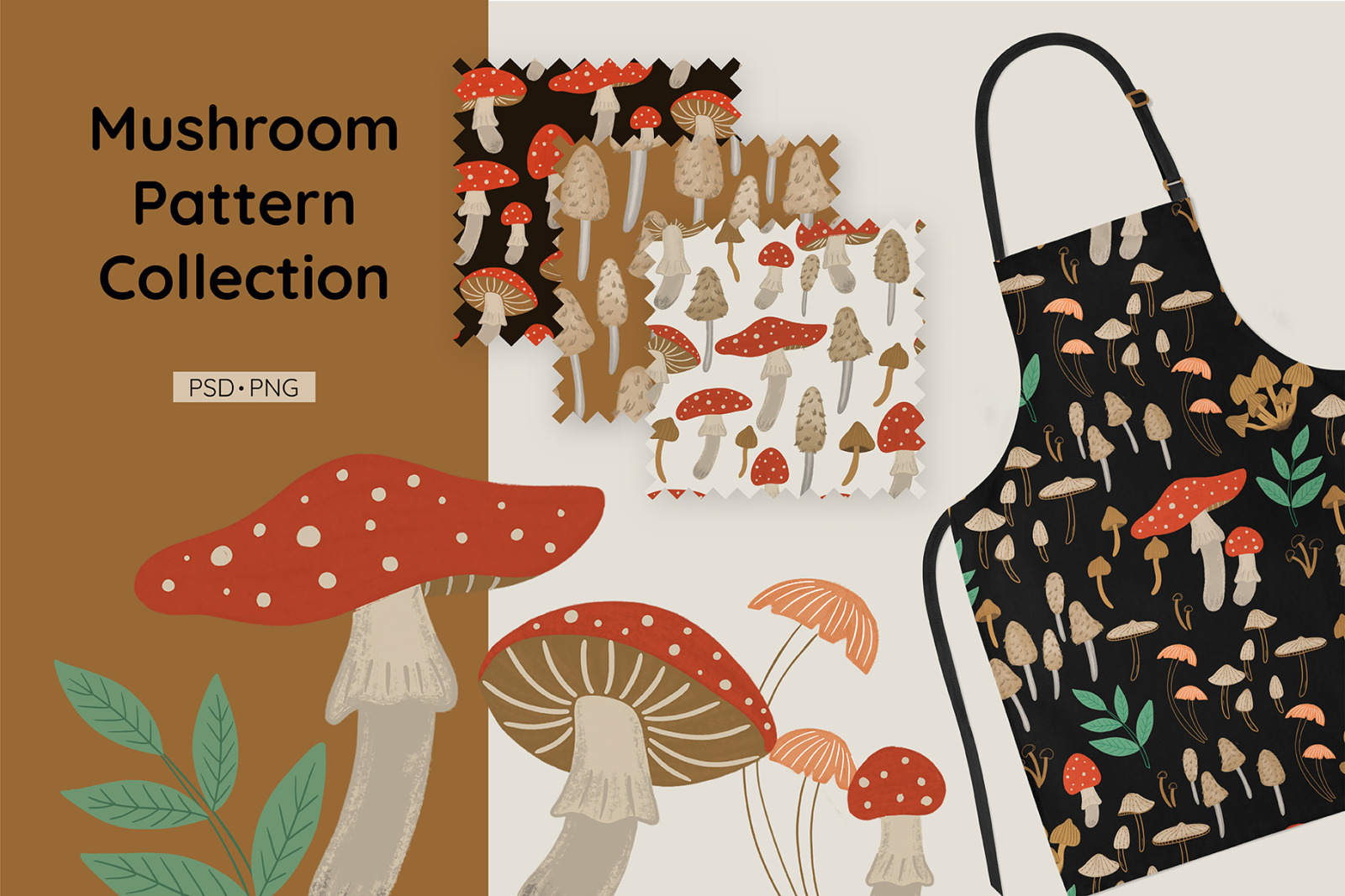 Mushroom pattern collection Mushroom pattern collection