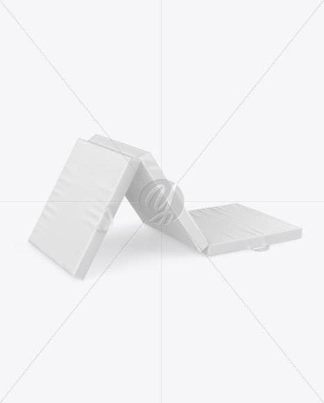 Semi Folded Gymnastic Mat Mockup - Half Side View