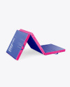 Semi Folded Gymnastic Mat Mockup - Half Side View