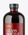 Dark Amber Glass Bottle Mockup