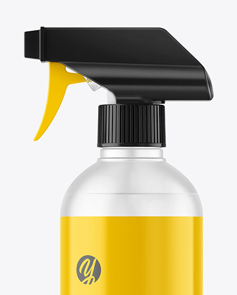 Frosted Spray Bottle Mockup