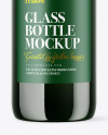 Green Glass Bottle Mockup