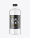 Clear Glass Bottle Mockup