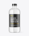 Clear Glass Bottle Mockup