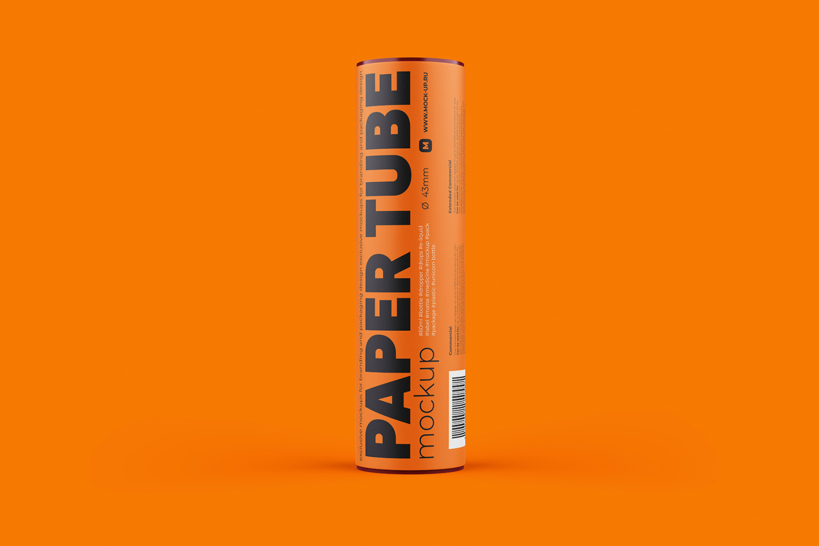 Paper Tube Mockup 43x152mm Paper Tube Mockup 43x152mm