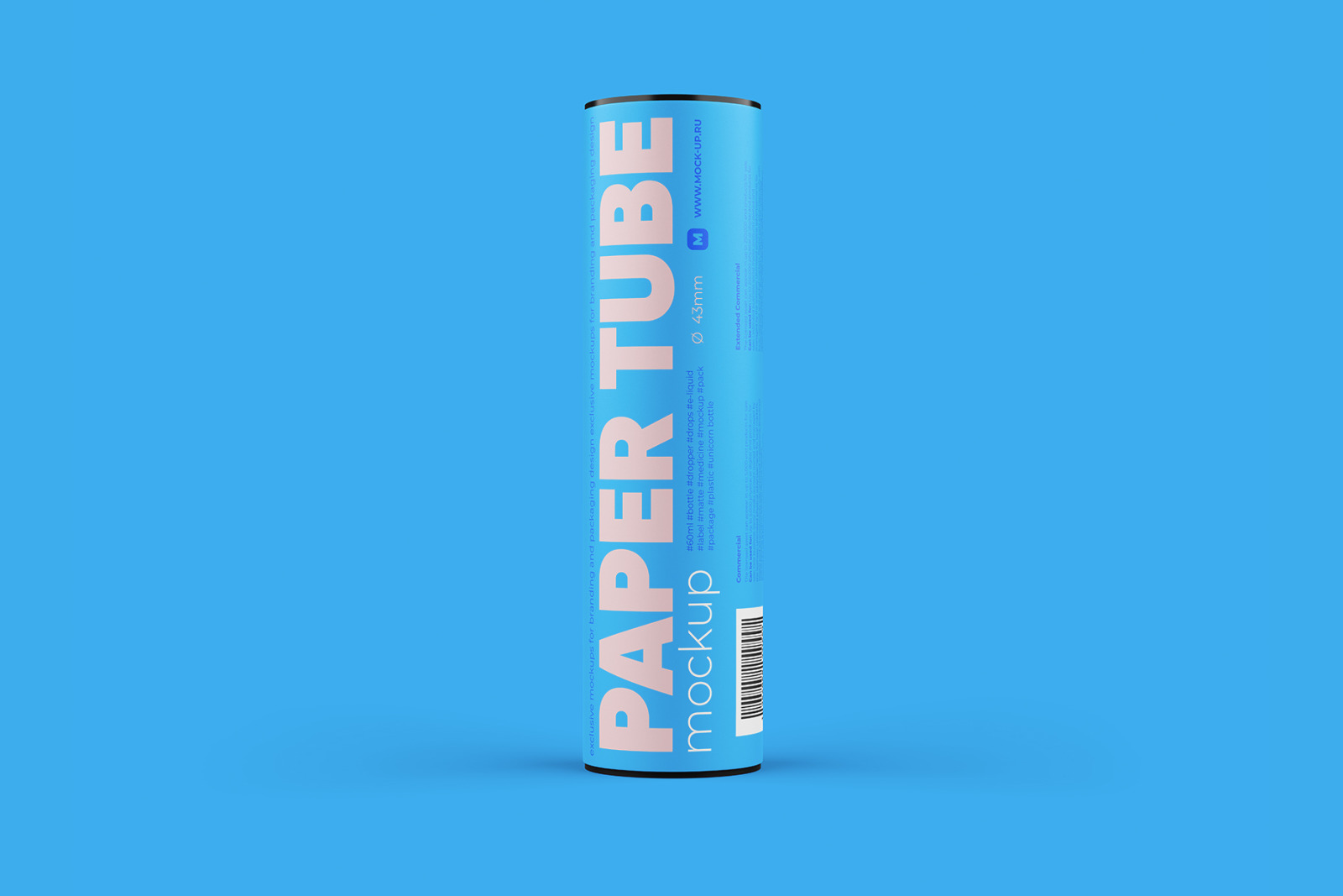 Paper Tube Mockup 43x152mm Paper Tube Mockup 43x152mm