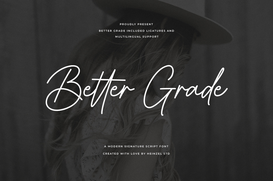 Better Grade - Modern Script Font Better Grade - Modern Script Font