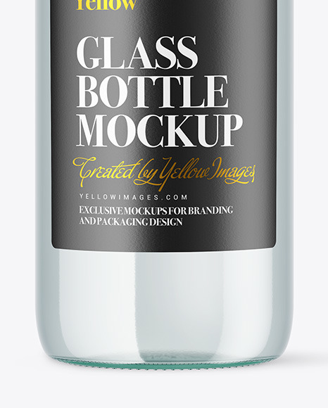 Blue Glass Bottle Mockup