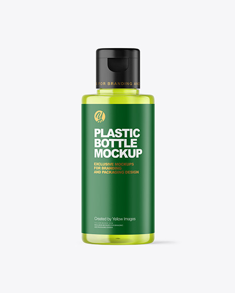 Color Plastic Cosmetic Bottle Mockup - Colorful+plastic+view