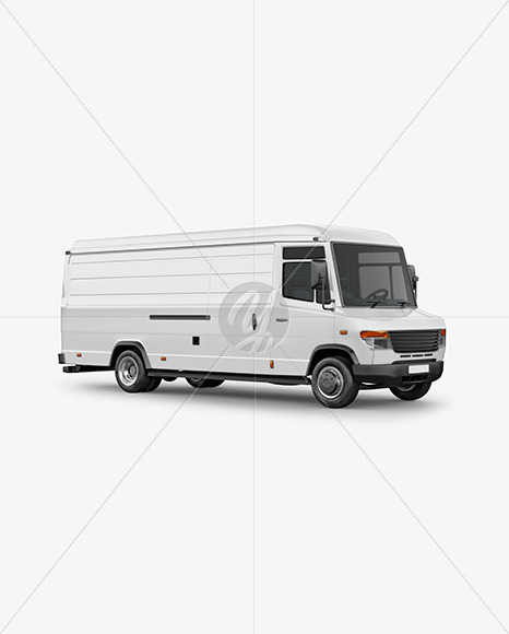 Panel Van Mockup - Half Side View