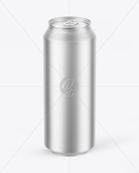 Matte Metallic Drink Can Mockup