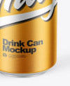 Matte Metallic Drink Can Mockup