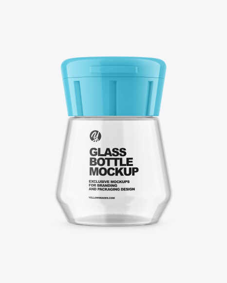 Clear Glass Bottle Mockup