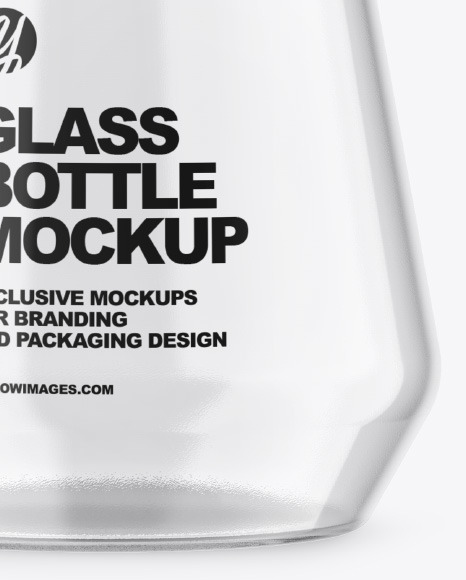 Clear Glass Bottle Mockup