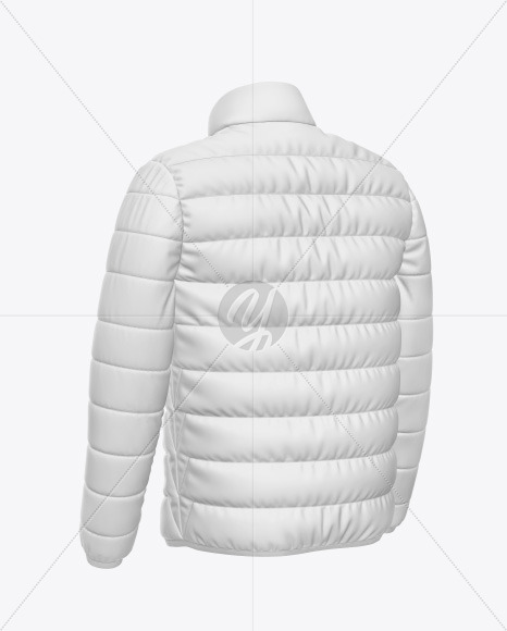 Matte Nylon Men's Down Jacket Mockup