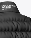 Matte Nylon Men's Down Jacket Mockup