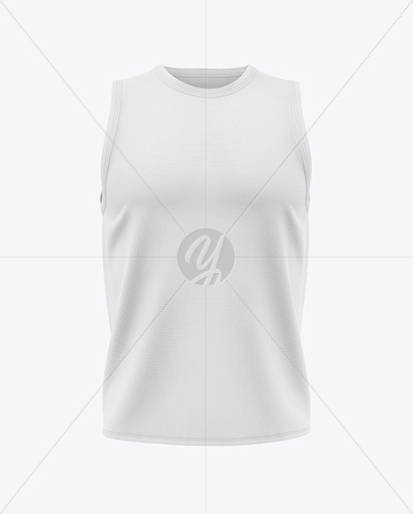 Men's Heather Sleeveless Shirt Mockup - Front View