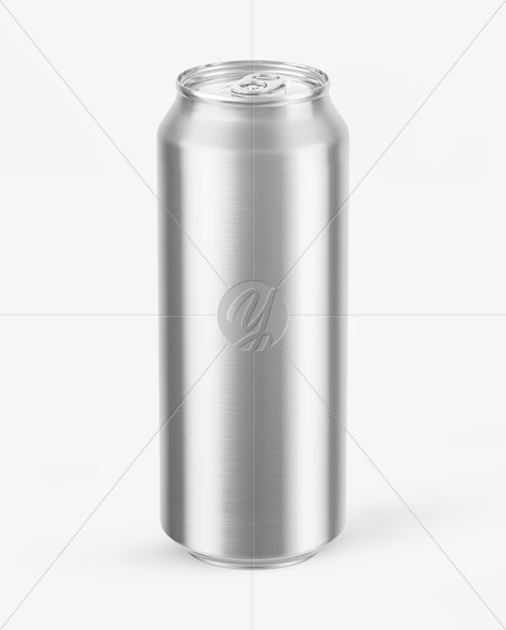 Metallic Drink Can Mockup