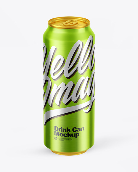 Metallic Drink Can Mockup