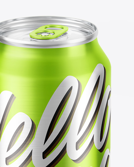 Metallic Drink Can Mockup