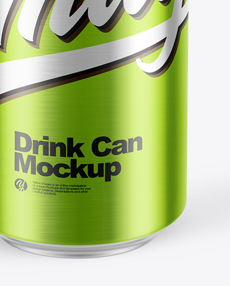 Metallic Drink Can Mockup