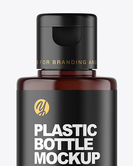 Amber Cosmetic Bottle Mockup