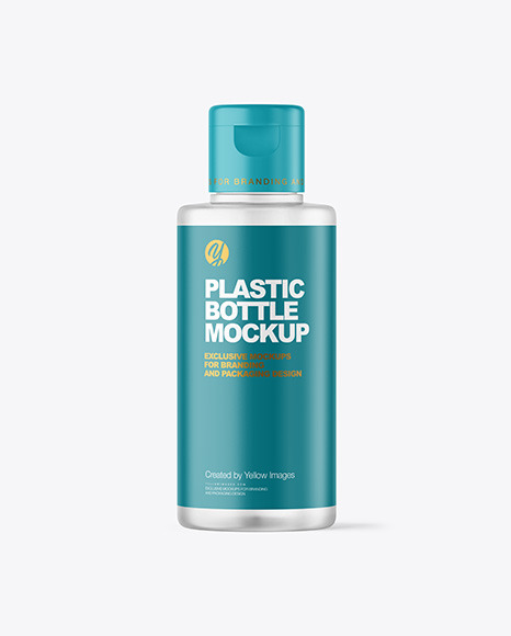 Frosted Cosmetic Bottle Mockup - Transparent+pump+bottle+mockup+/+100+ml+-+Smarty+Mockups