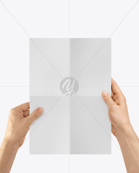 A4 Poster in a Hand Mockup