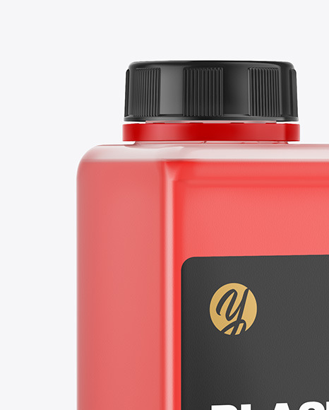 Rectangular Semitransparent Bottle Mockup