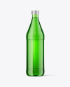 500ml Green Glass Water Bottle Mockup