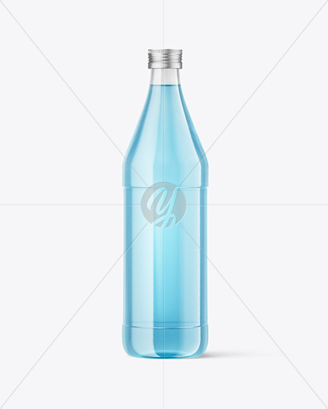 500ml Glass Blue Drink Bottle Mockup