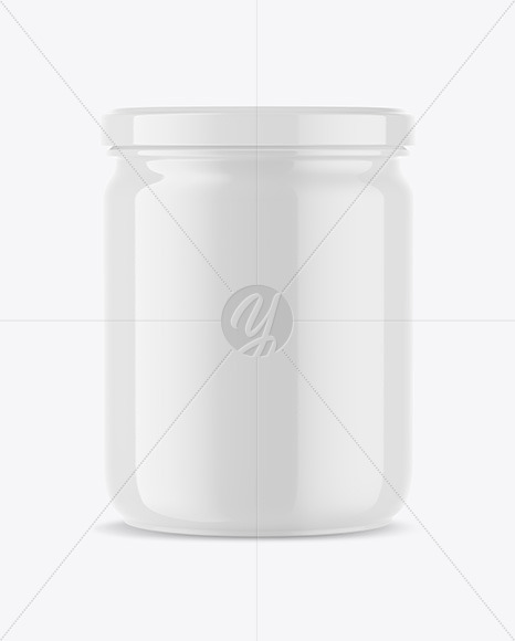 Glossy Jam Jar Mockup