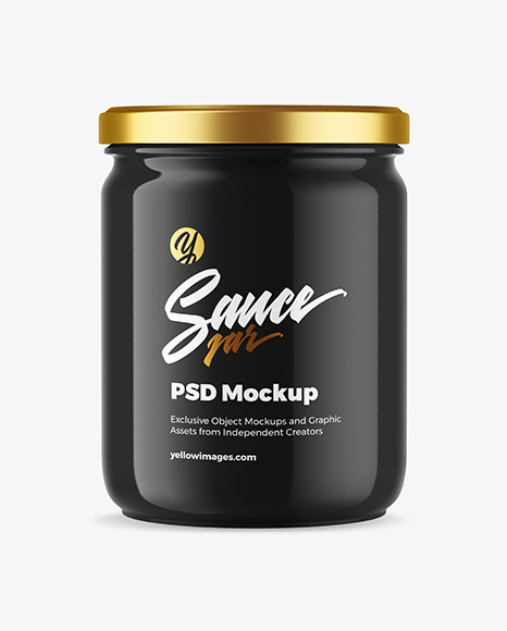 Glossy Jam Jar Mockup