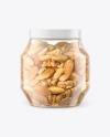 Plastic Jar With Nuts Mockup