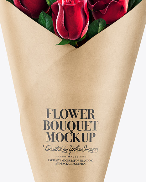 Kraft Flower Bouquet Mockup