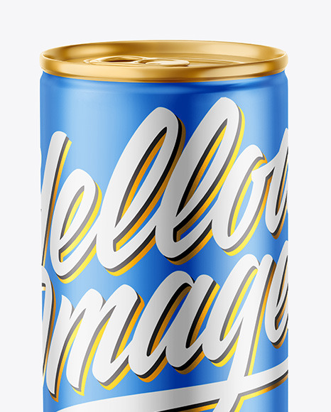 Matte Metallic Drink Can Mockup