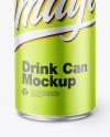 Matte Metallic Drink Can Mockup