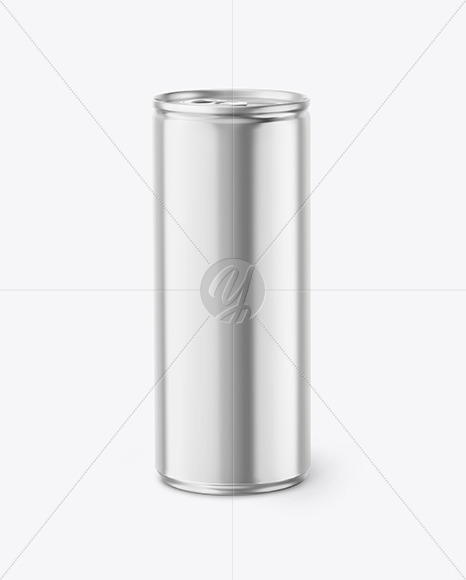 Glossy Metallic Drink Can Mockup