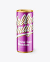 Glossy Metallic Drink Can Mockup