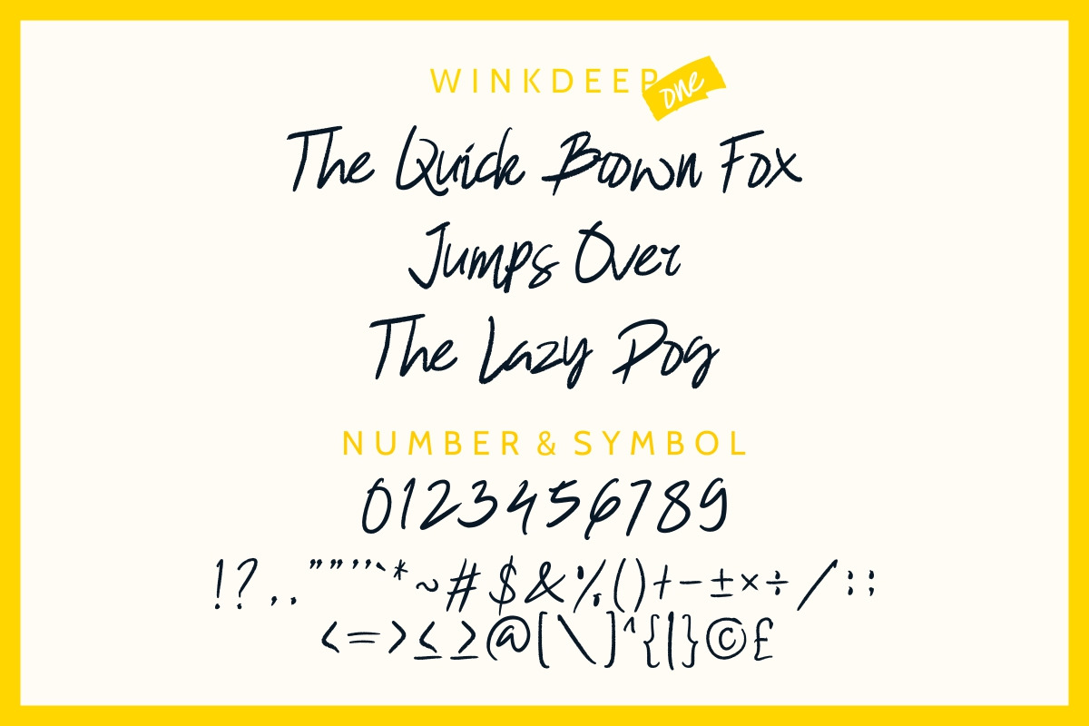 Winkdeep Brush Font