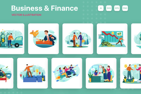 M195_Business Illustrations - Business training