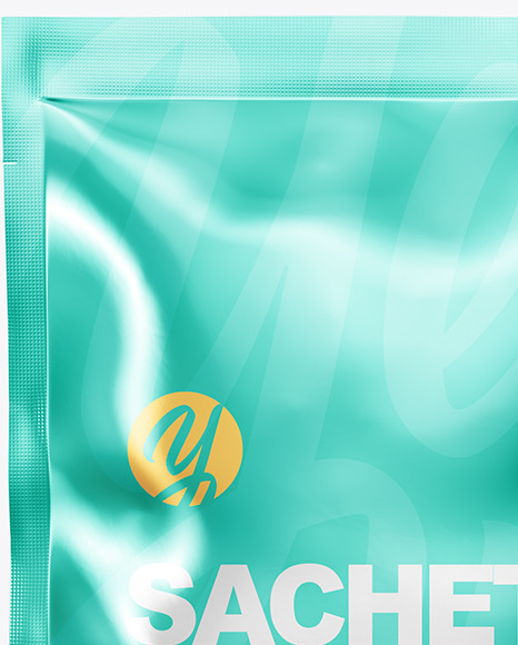 Metallic Sachet Mockup