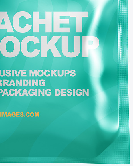 Metallic Sachet Mockup