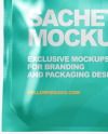 Metallic Sachet Mockup