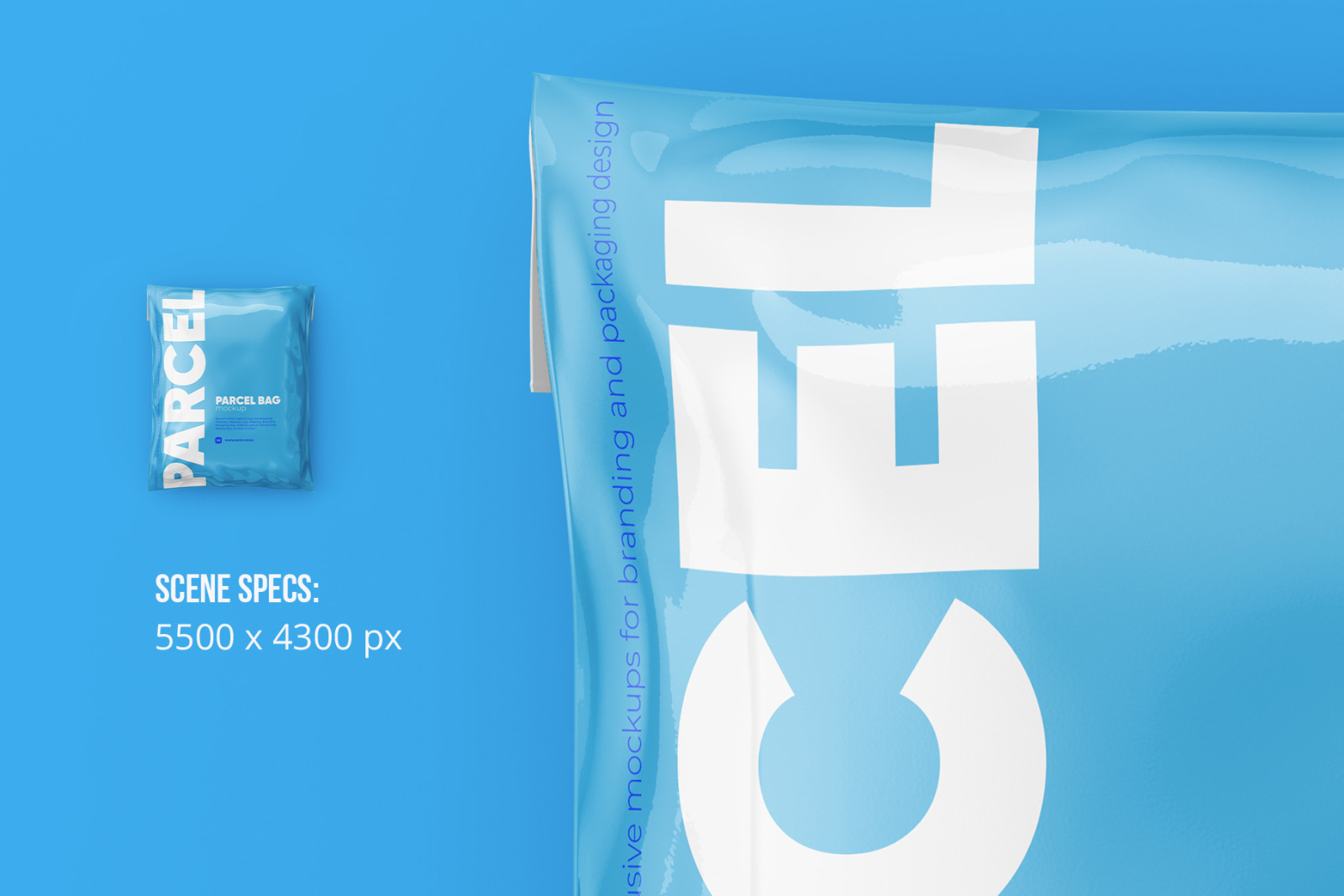 Matte / Glossy Parcel / Mailing / Shipping Bag - 4 psd Matte / Glossy Parcel / Mailing / Shipping Bag - 4 psd