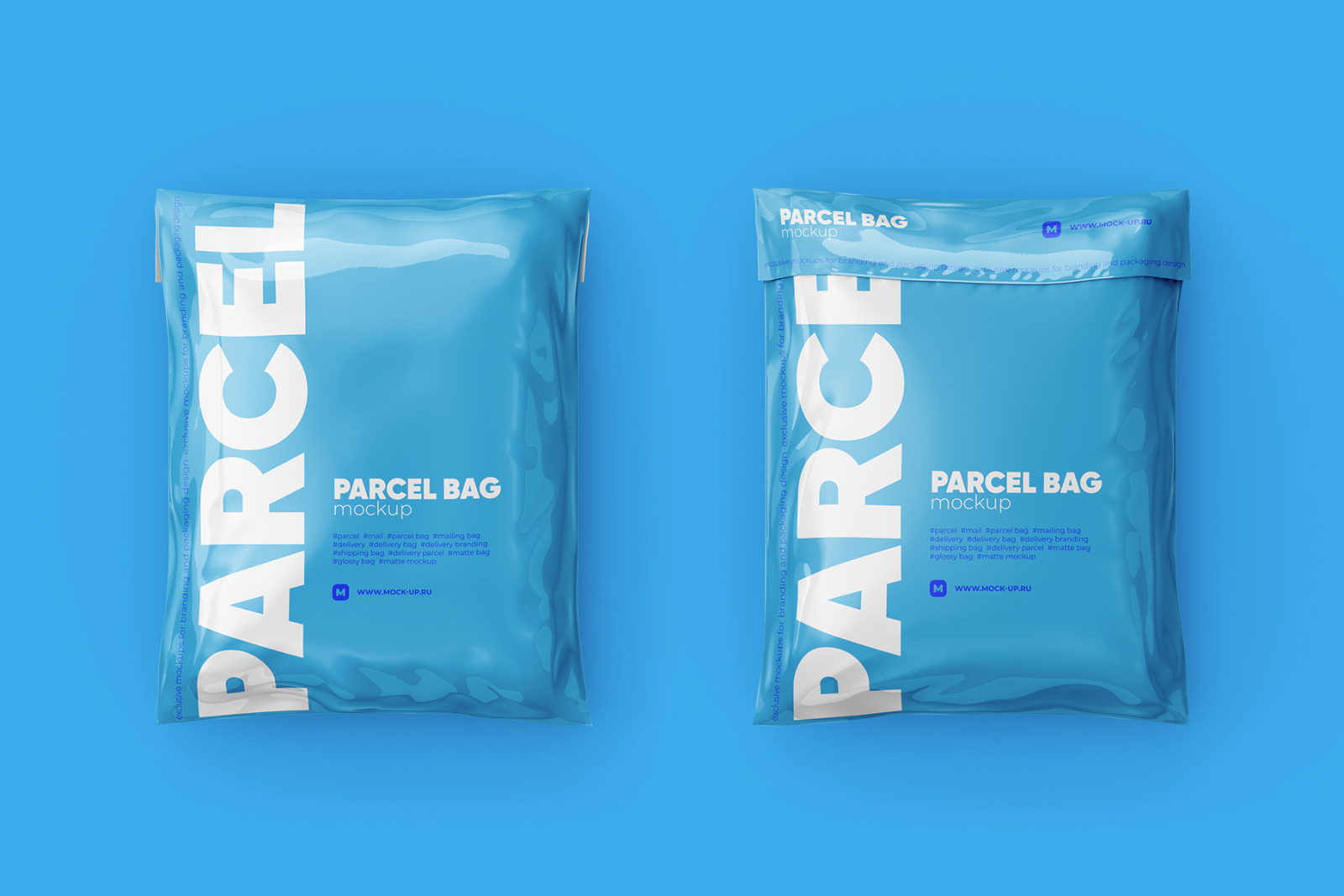Matte / Glossy Parcel / Mailing / Shipping Bag - 4 psd Matte / Glossy Parcel / Mailing / Shipping Bag - 4 psd