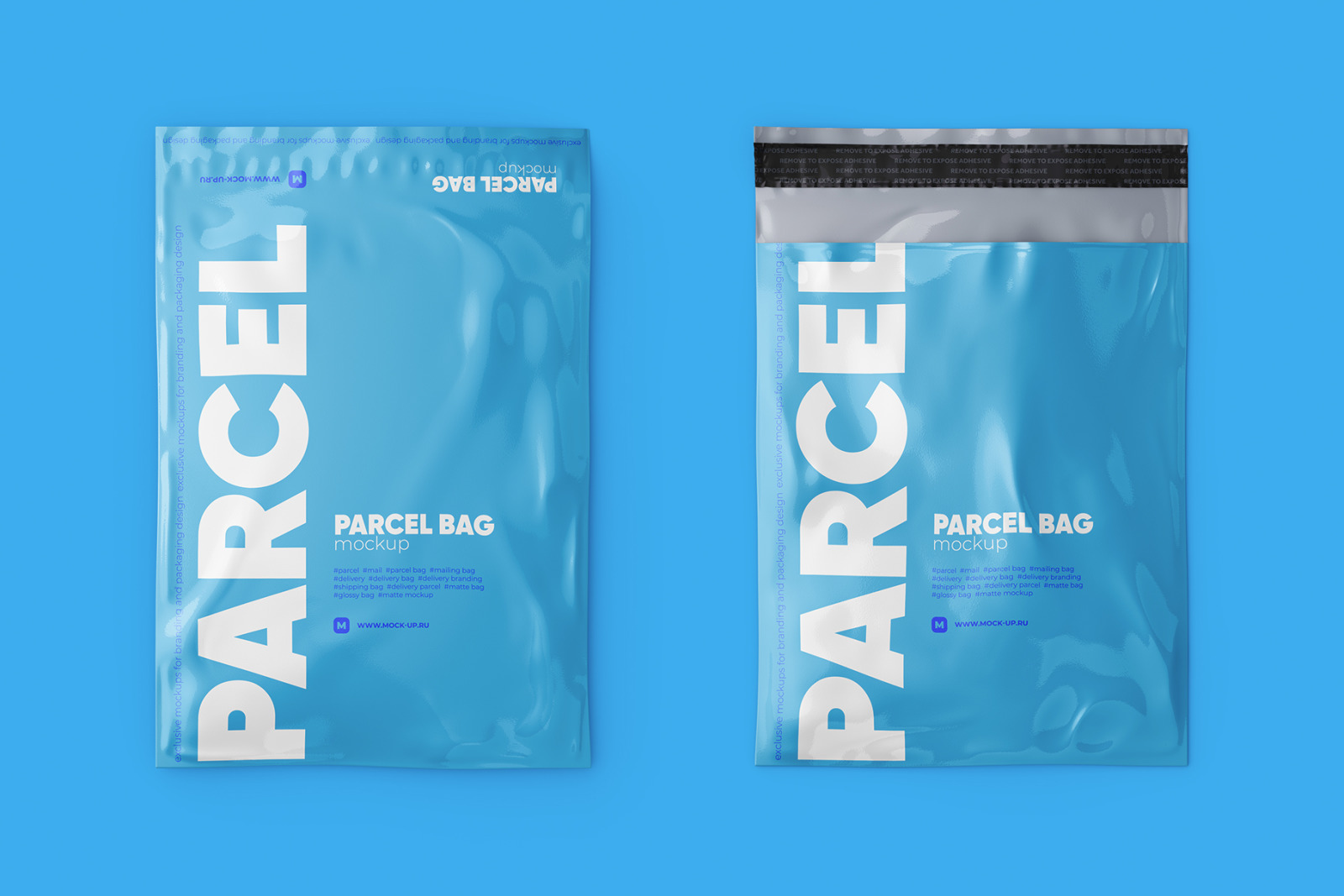 Matte / Glossy Parcel / Mailing / Shipping Bag - 4 psd Matte / Glossy Parcel / Mailing / Shipping Bag - 4 psd